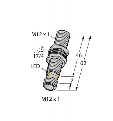 Индуктивный датчикс увеличенной дистанцией срабатывания - BI4-M12E-VN6X-H1141