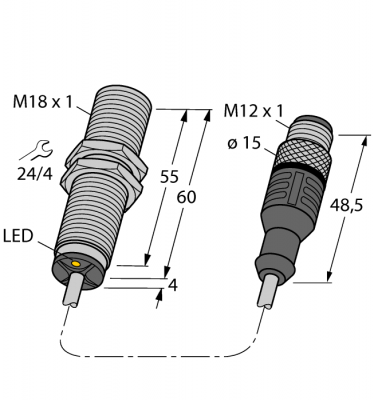 Индуктивный датчик - BI5U-MT18M-AD4X-0,3-RS4.23/XOR