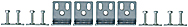 Принадлежности для устройств с фоторелейными барьерами PSENopt - PSEN op Bracket kit - 630325