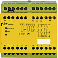 Реле безопасности PNOZ X – E-STOP, защитная дверь, световая решетка - PNOZ 2 42VAC 3n/o 1n/c - 775810