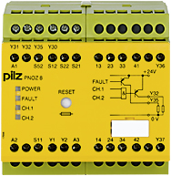 Реле безопасности PNOZ X – E-STOP, защитная дверь, световая решетка - PNOZ 8 24VDC 3n/o 1n/c 2so - 774760