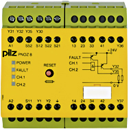 Реле безопасности PNOZ X – E-STOP, защитная дверь, световая решетка - PNOZ 8 230VAC 3n/o 1n/c 2so - 774768