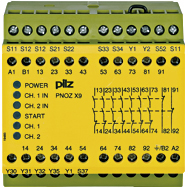 Реле безопасности PNOZ X – E-STOP, защитная дверь, световая решетка - PNOZ X9 200-230VAC 24VDC 7n/o 2n/c 2so - 774606