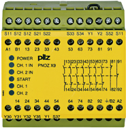 Реле безопасности PNOZ X – E-STOP, защитная дверь, световая решетка - PNOZ X9 100-120VAC 24VDC 7n/o 2n/c 2so - 774605