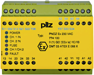 Реле безопасности PNOZ X – E-STOP, защитная дверь, световая решетка - PNOZ EX 230VAC 3n/o 1n/c - 774100