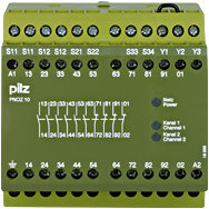 Реле безопасности PNOZ X – E-STOP, защитная дверь, световая решетка - PNOZ 10 110-120VAC 6n/o 4n/c - 774003