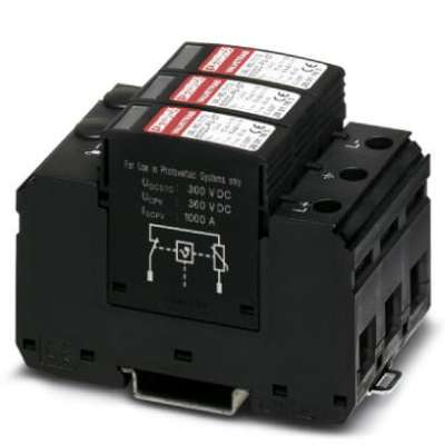 Молниеотвод / разрядник для защиты от импульсных перенапряжений типа 1/2 - VAL-MS-T1/T2 600DC-PV/2+V - 2801163