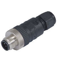 Field-attachable male connector V12S-G
