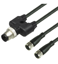 Y connection cable V3-GM-BK0,3M-PUR-U-T-V1-G