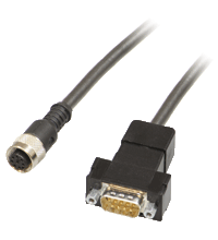 Adapter M12 x 1 on Sub-D V19-G-0,5M-PUR-ABG-SUBD9