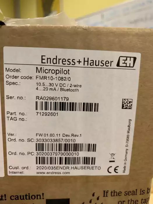 Endress+Hauser Micropilot FMR10-1082/0