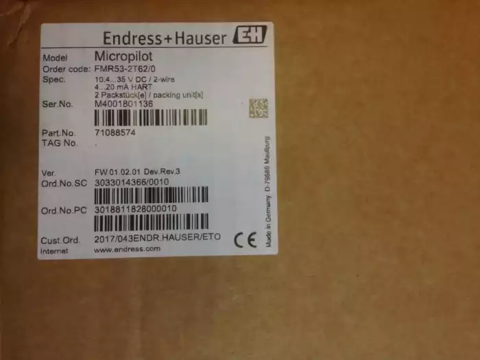 Endress+Hauser Micropilot FMR53-2T62/0 