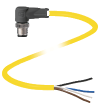 Cable connector V1S-W-YE2M-PVC-U