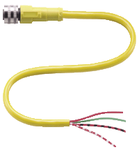 Cable connector V124-G-YE5M-PVC