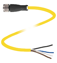 Female connector V1-G-YE15M-PVC-U