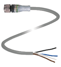 Female connector V1-G-E8W-5M-PUR