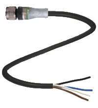 Female connector V1-G-A2-BK10M-PUR-U