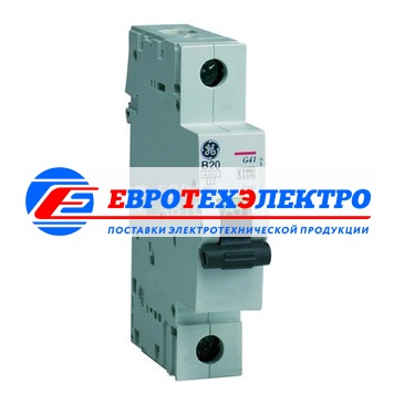 GE 674500 G41C32 Модульный автоматический выключатель Серия G40 Redline, макс. откл. способность 4500А (МЭК 898), 1P/ 1мод.(18мм), характеристика откл. С (5 - 10 крат. I ном.), Iн=32А, U= 240В АС