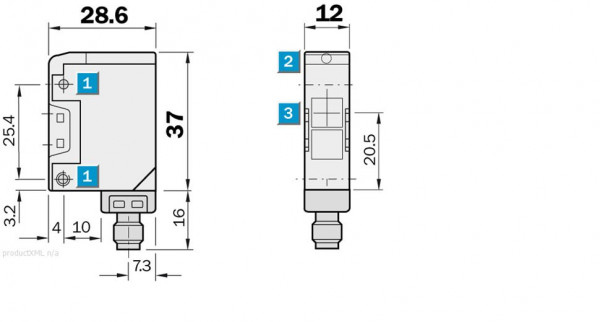 Through-beam photoelectric sensor, Product group W170 - WS/WE170-P430 - 6010182
