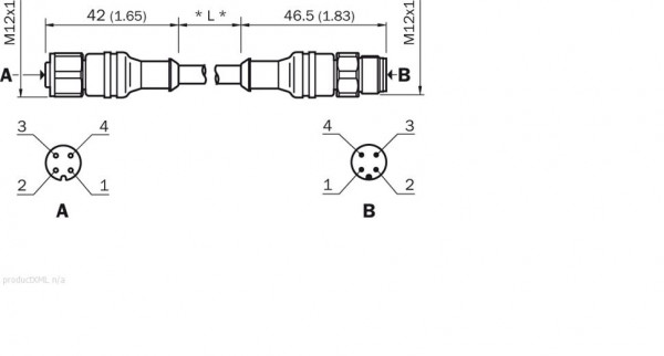 Plug connectors and cables / connection cables with female connector and male connector - DSL-1204-G0M6N - 6028194