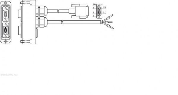 Plug connectors and cables / Other connectors and cables - Connecting cable (male connector-open) - 2033126