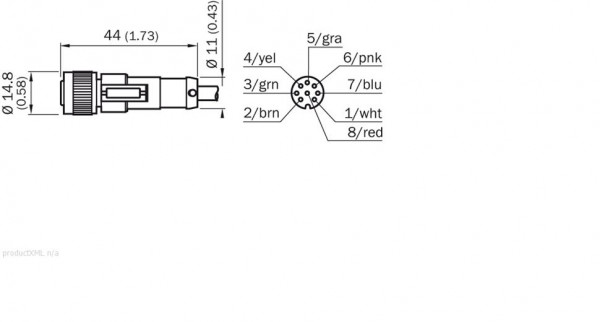 Plug connectors and cables / connecting cables with female connector - DOL-1208-G02MC - 6035620