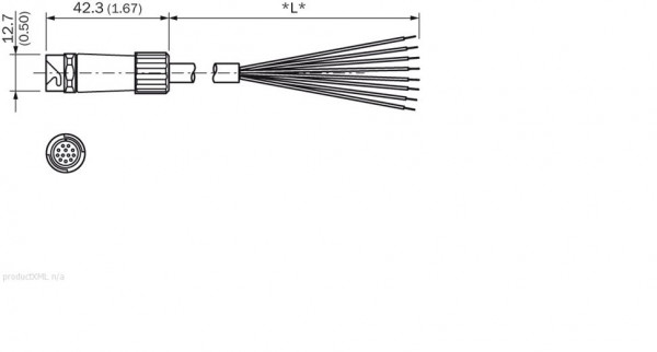 Plug connectors and cables / Connecting cable (female connector-open) - DOL-1212-G20M - 6045215