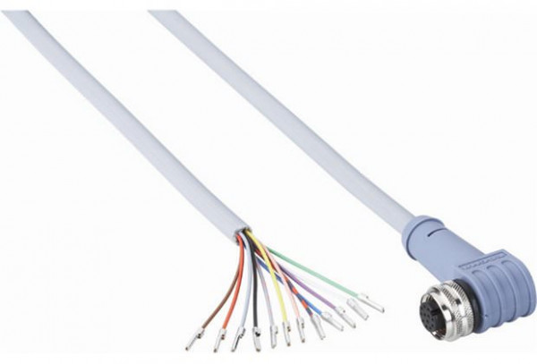 Plug connectors and cables / Connecting cable (female connector-open) - DOL-1212-W05MA - 6044448