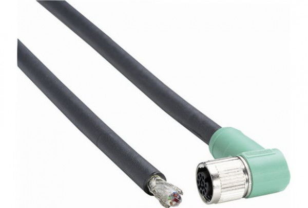 Plug connectors and cables / Connecting cable (female connector-open) - DOL-1212-W10MAC1 - 6039826