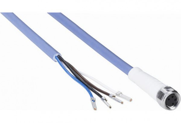 Plug connectors and cables / Connecting cable (female connector-open) - DOL-0804-G02MN - 6033670