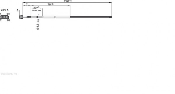 Plug connectors and cables, Connecting cable (female connector-open) - DOL-1J14-G0M2XB7 - 6030948