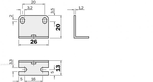 Mounting brackets and mounting plates / Mounting brackets - BEF-130-SM - 5306246