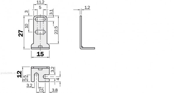 Mounting brackets and mounting plates / Mounting brackets - BEF-130-ST - 5306244