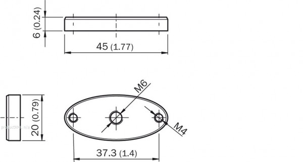 Mounting brackets and mounting plates / Mounting plates - Ovale Spezialbefestigung - 2069055