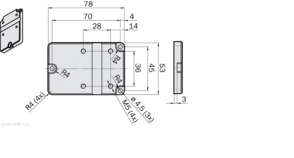 Mounting brackets and mounting plates / Mounting plates - BEF-AP-EPA - 2045400