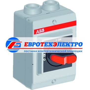 ABB Рубильник в боксе OTP32B3M до 32A 3х-полюсный, резьба 4хМ25+2хМ1 6