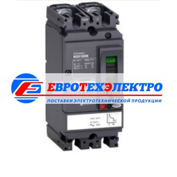Schneider Electric 2П  Автоматический выключатель  NSX100M 63A AC/DC (арт.LV438608)
