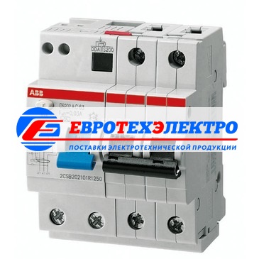 ABB Авт.диф.тока 4мод. DS202 M AC-C20/0,03 (2CSR272001R1204)