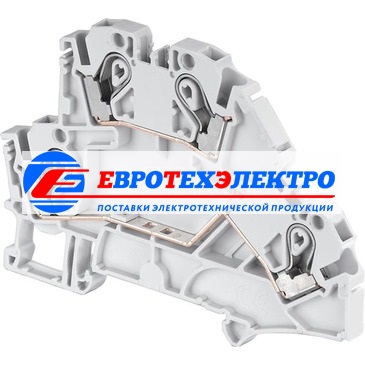 ABB Клемма втыч ZP2,5-D2 4-х втычная,2-ур, сер.