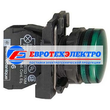 СИГН. ЛАМПА 22ММ 230-240В ЗЕЛЕНАЯ