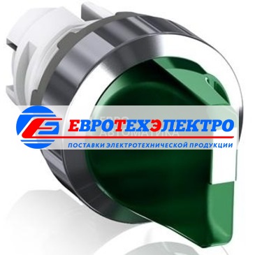 ABB Переключатель M2SS1-21G (короткая ручка) зеленый 2-х позиционный с подсветкой (только корпус) 45# с фиксацией
