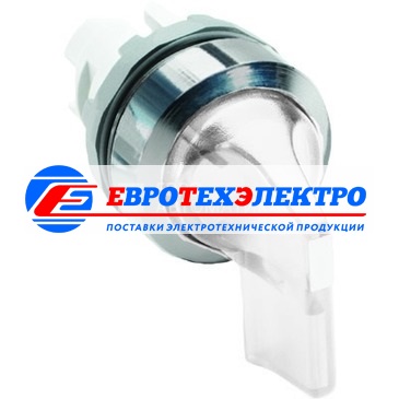 ABB Переключатель M2SS4-21C (длинная ручка) прозрачный 2-х позиционный с подсветкой (только корпус) 45 град. с фиксацией
