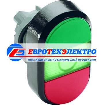ABB Кнопка двойная MPD4-11G зеленая линза