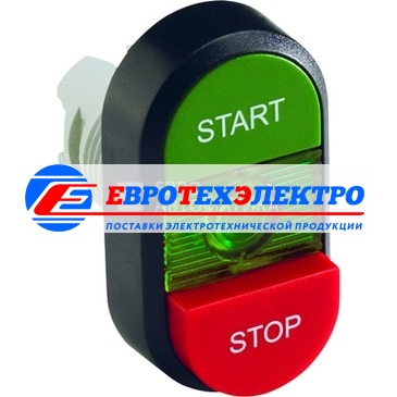 ABB Кнопка двойная MPD15-11G зеленая линза