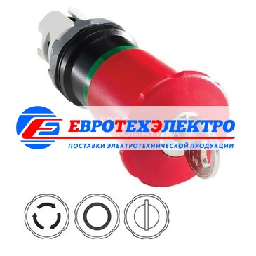 ABB Кнопка MPMT3-10R красная ГРИБОК