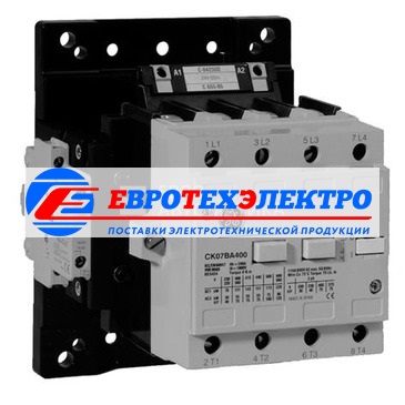 GE 113132 CK08CA311G Трехполюсный контактор серии CK, 1НО+1НЗ вспом.контакт, номинальный ток 185A АС-3/ 250А АС-1, напряжение цепи управления 48В АС 50Гц, рабочее напряжение 1000В, напряжение изоляции 1000В