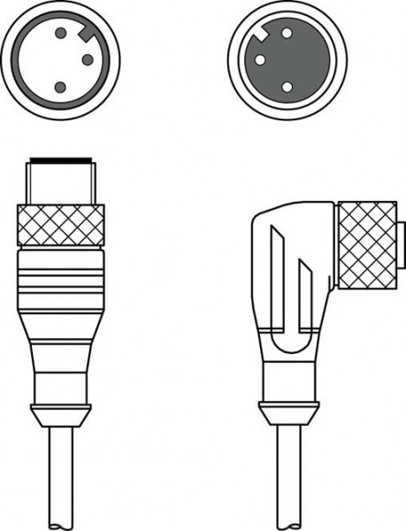 KDS U-M12-3W-M12-3A-P1-020-DP - Interconnection cable 50130770