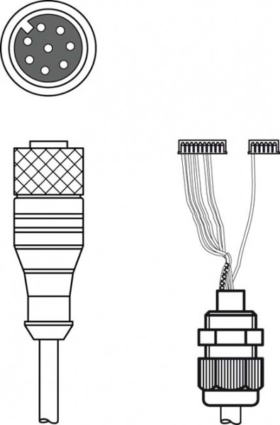 K-DS M12A-MA-8P-3m-S-PUR - Interconnection cable 50115050
