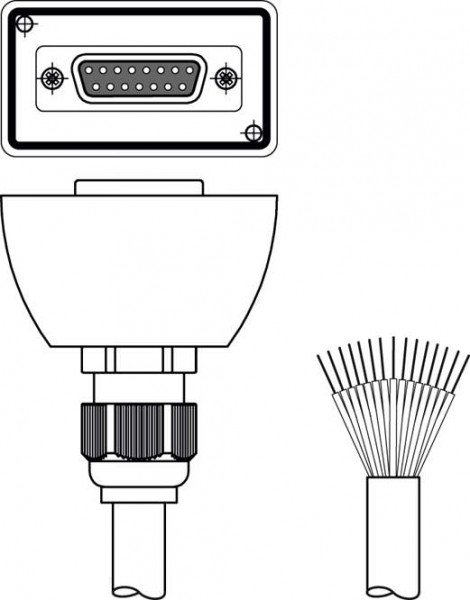CB-D15E-5000S-11GF - Connection cable 548520