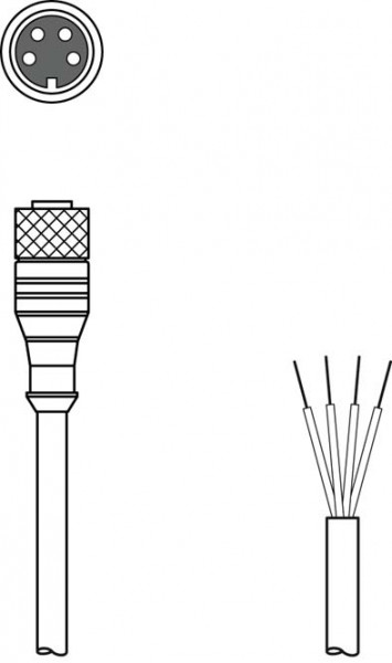 K-D M8A-4P-2m-FAB - Connection cable 50106152